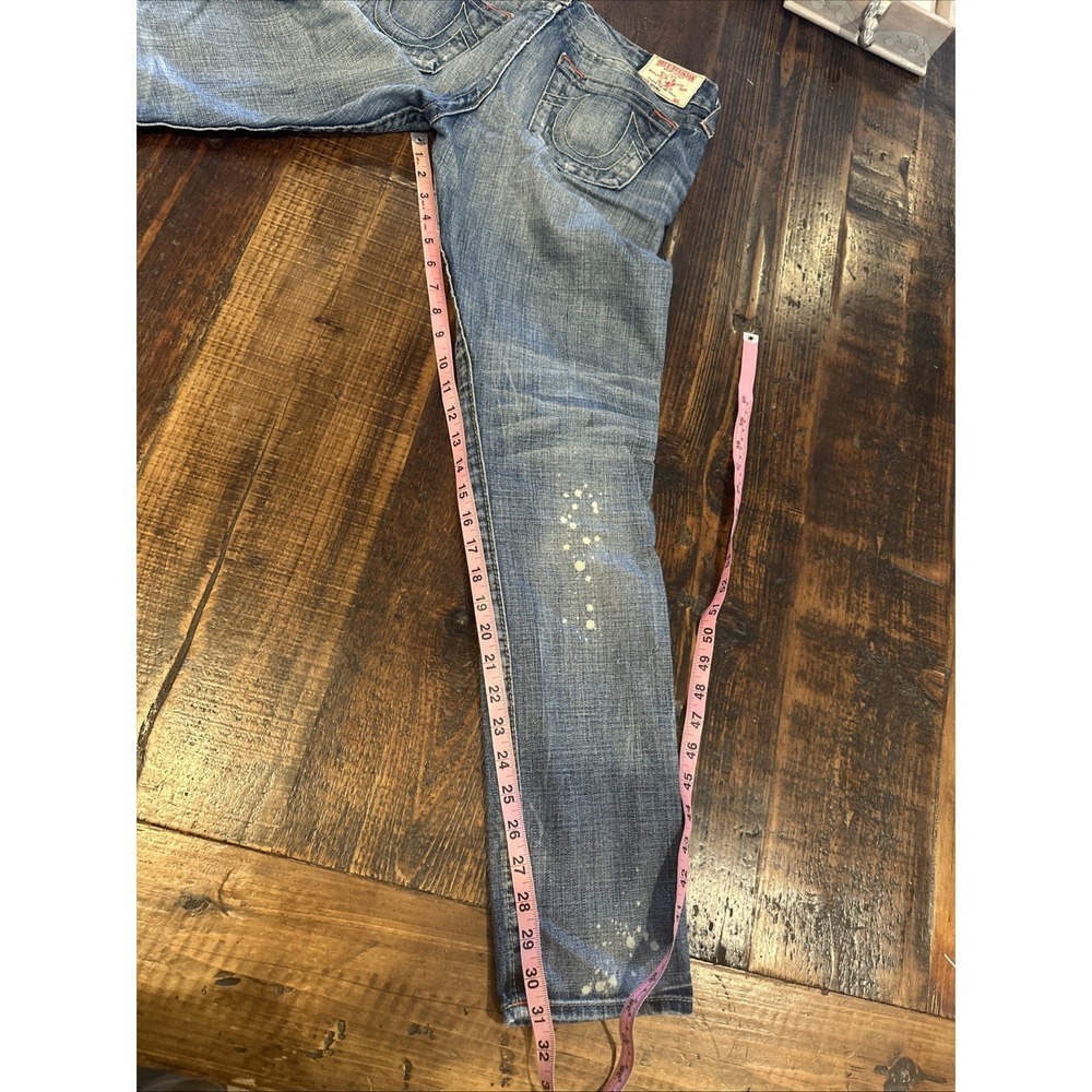 True Religion Womens 27 Brianna Jeans Vtg 2003 Medium Wash Made USA 90s Y2K - Picture 6 of 6